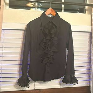 Anne Fontaine black patsy shirt. Made in France.